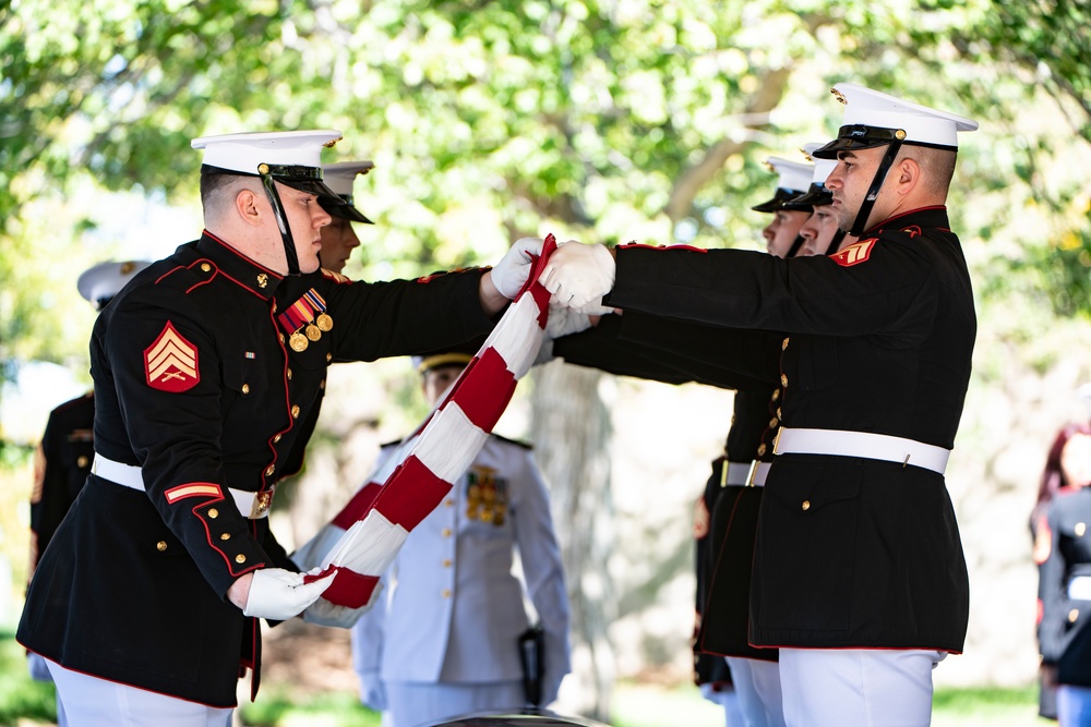 Military Funeral Honors with Funeral Escort were Conducted for U.S. Marine Corps Sgt. Nicole L. Gee in Section 60