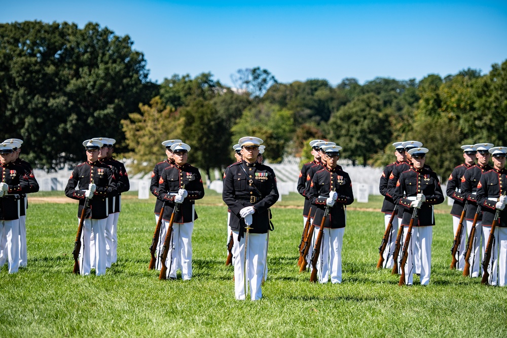 Military Funeral Honors with Funeral Escort were Conducted for U.S. Marine Corps Sgt. Nicole L. Gee in Section 60