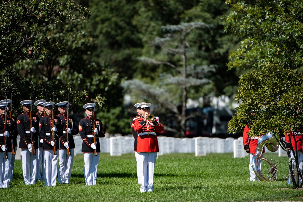 Military Funeral Honors with Funeral Escort were Conducted for U.S. Marine Corps Sgt. Nicole L. Gee in Section 60