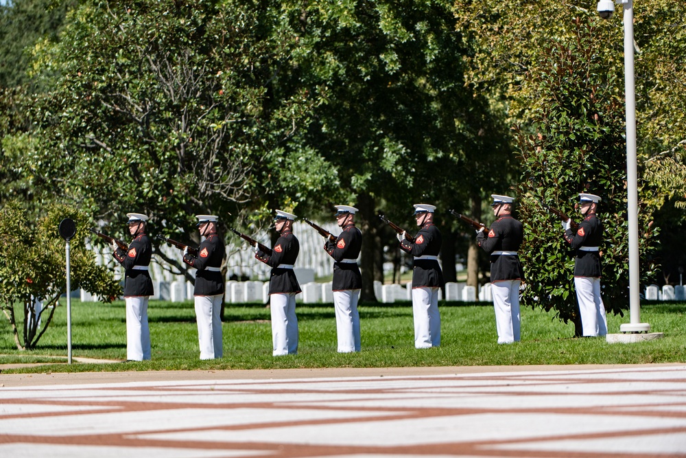 Military Funeral Honors with Funeral Escort were Conducted for U.S. Marine Corps Sgt. Nicole L. Gee in Section 60