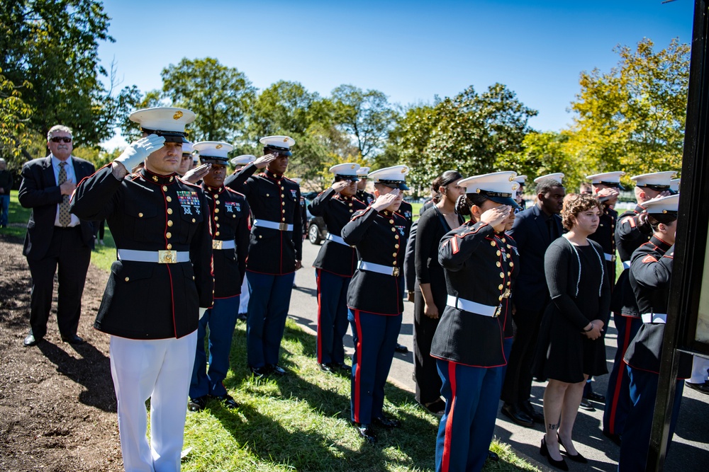 Military Funeral Honors with Funeral Escort were Conducted for U.S. Marine Corps Sgt. Nicole L. Gee in Section 60