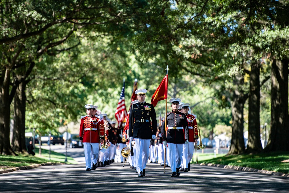 Military Funeral Honors with Funeral Escort were Conducted for U.S. Marine Corps Sgt. Nicole L. Gee in Section 60