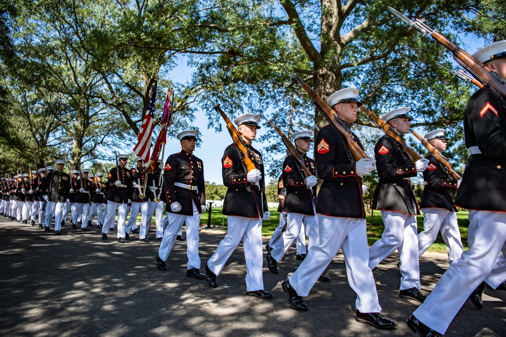 Military Funeral Honors with Funeral Escort were Conducted for U.S. Marine Corps Sgt. Nicole L. Gee in Section 60