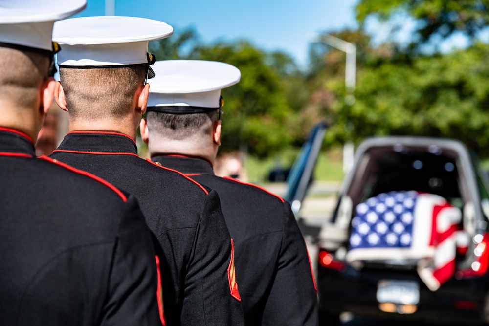 Military Funeral Honors with Funeral Escort were Conducted for U.S. Marine Corps Sgt. Nicole L. Gee in Section 60