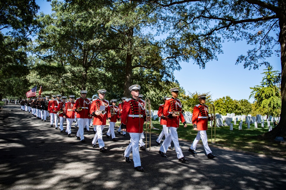 Military Funeral Honors with Funeral Escort were Conducted for U.S. Marine Corps Sgt. Nicole L. Gee in Section 60