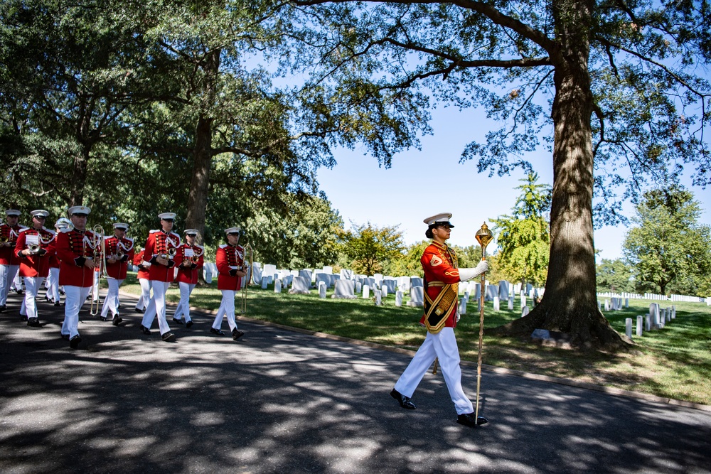 Military Funeral Honors with Funeral Escort were Conducted for U.S. Marine Corps Sgt. Nicole L. Gee in Section 60