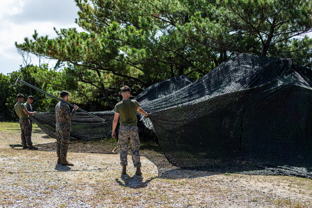 U.S. Marines establish a hide position during Exercise Noble Jaguar 2021