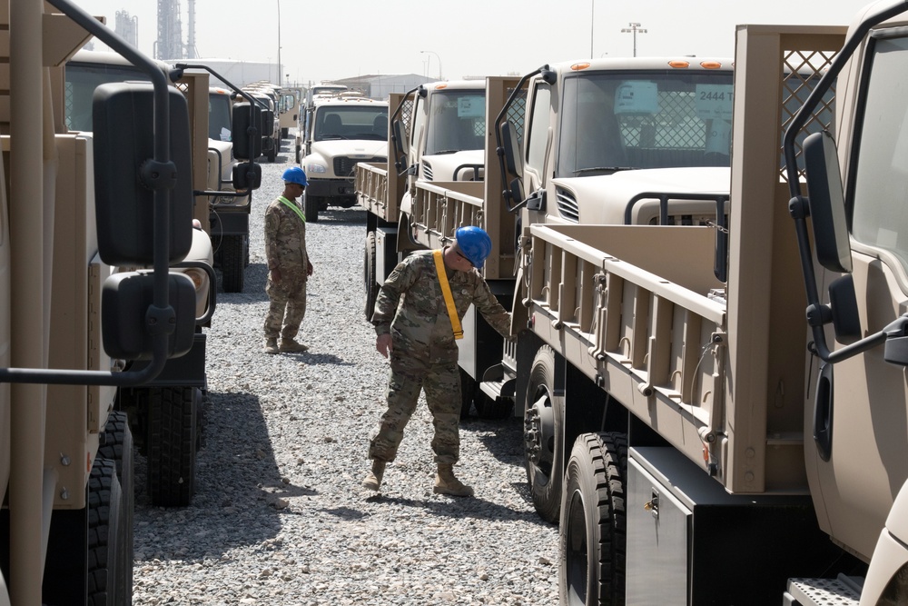 Taking stock of equipment bound for Iraqi Security Forces