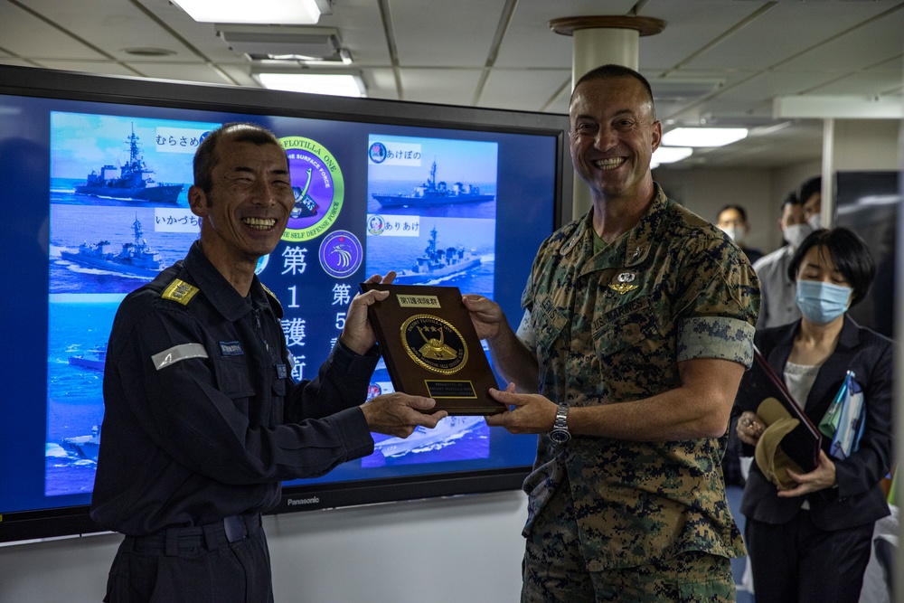 Japanese Ship Izumo arrives at MCAS Iwakuni Harbor