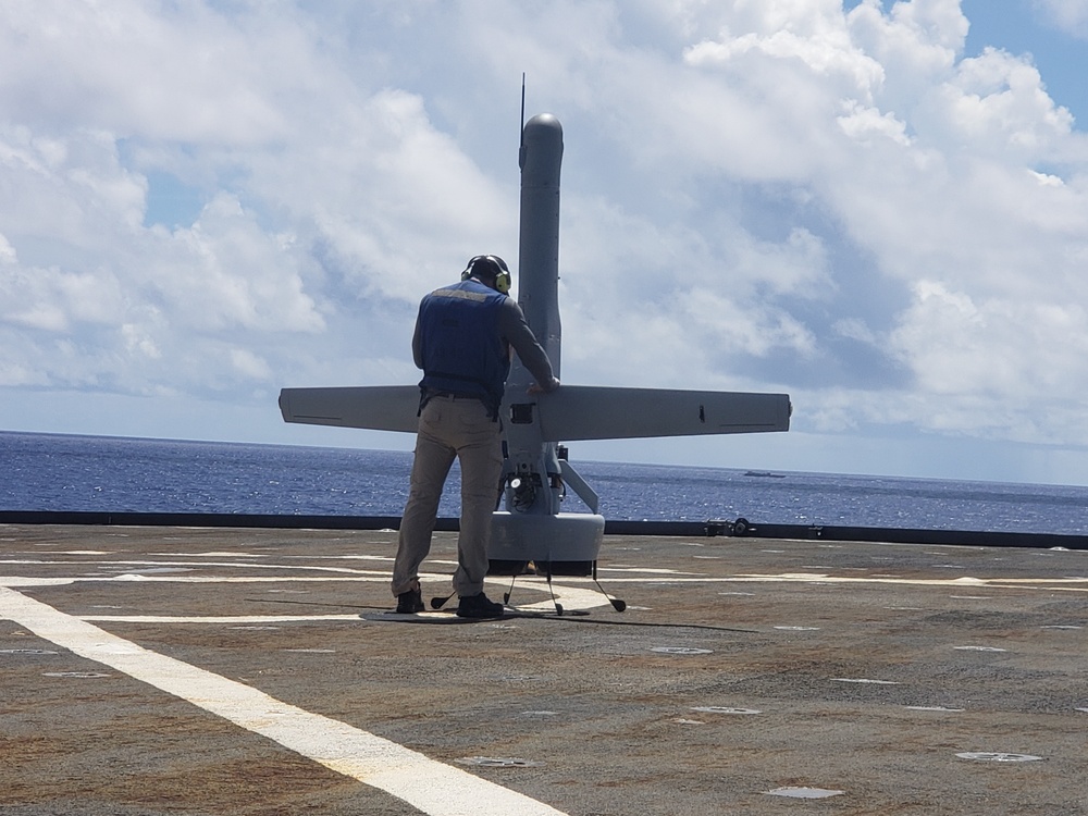 UAS Experimentation aboard USS Germantown