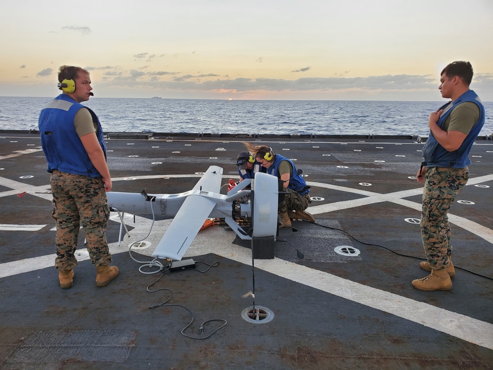 UAS Experimentation aboard USS Germantown