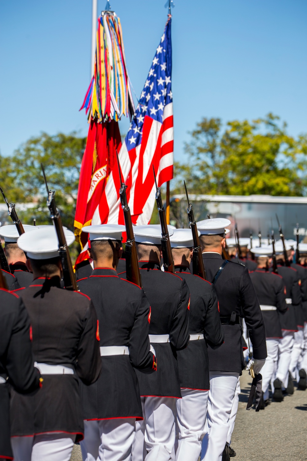 Marine Barracks Washington Pay their Last respects to Sgt. Nicole Gee