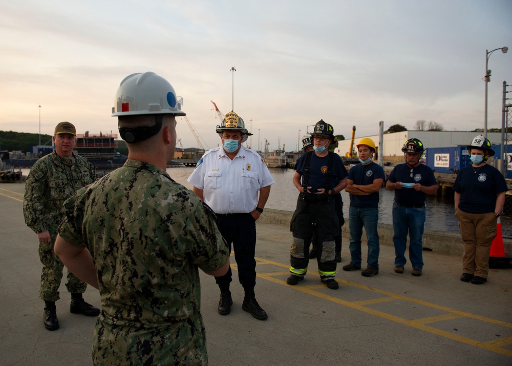 Firefighters Tour Submarine