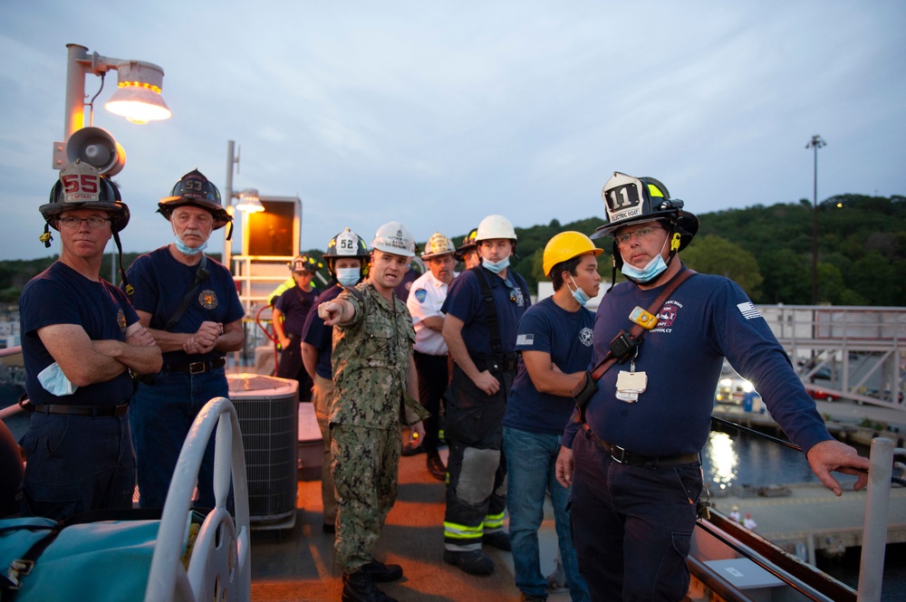 Firefighters Tour Submarine