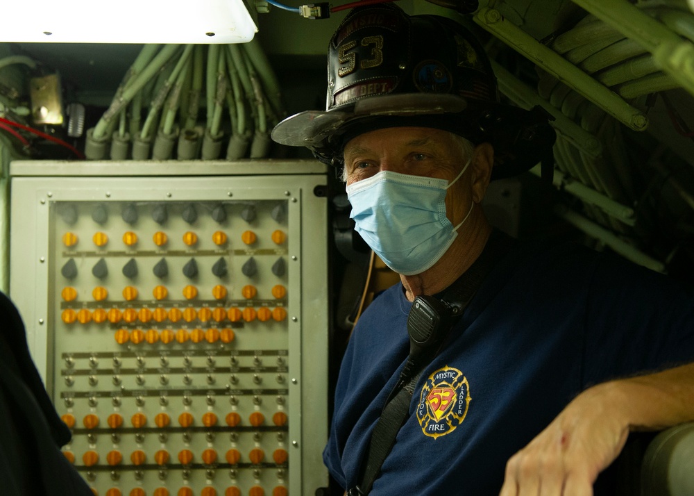 Firefighters Tour Submarine