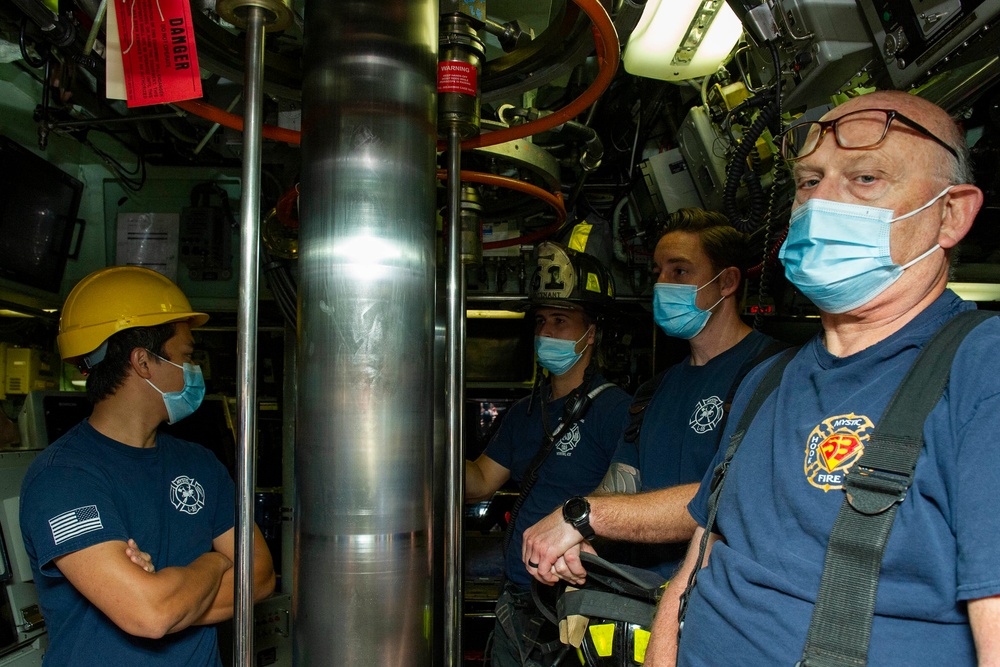 Firefighters Tour Submarine