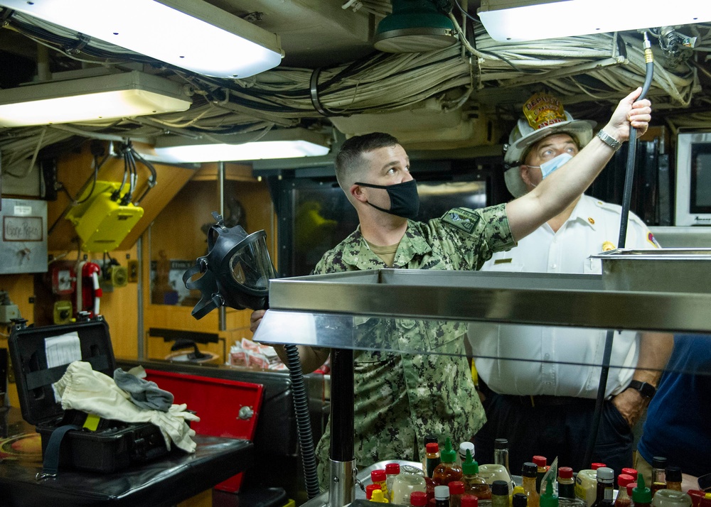 Firefighters Tour Submarine