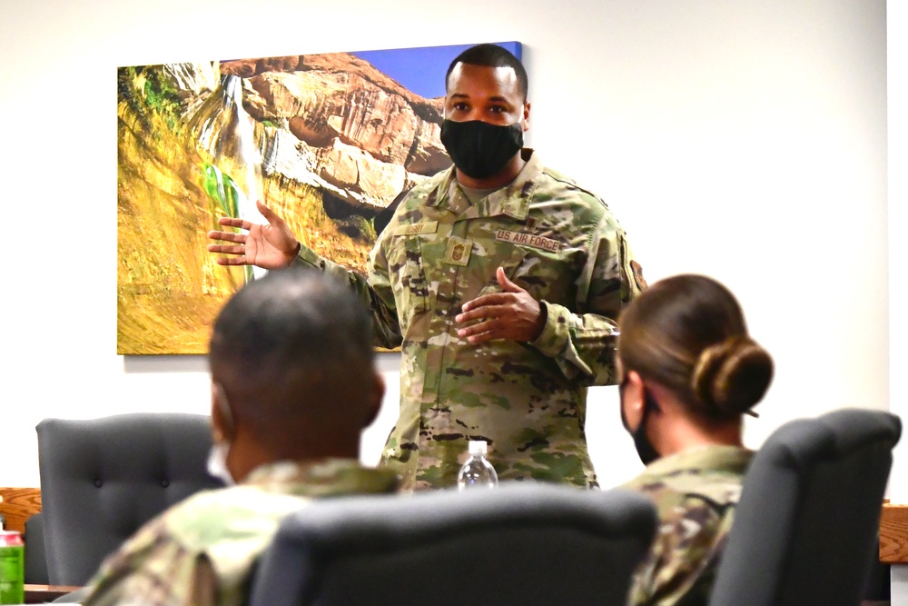 Exchange senior enlisted leader visits Hill AFB