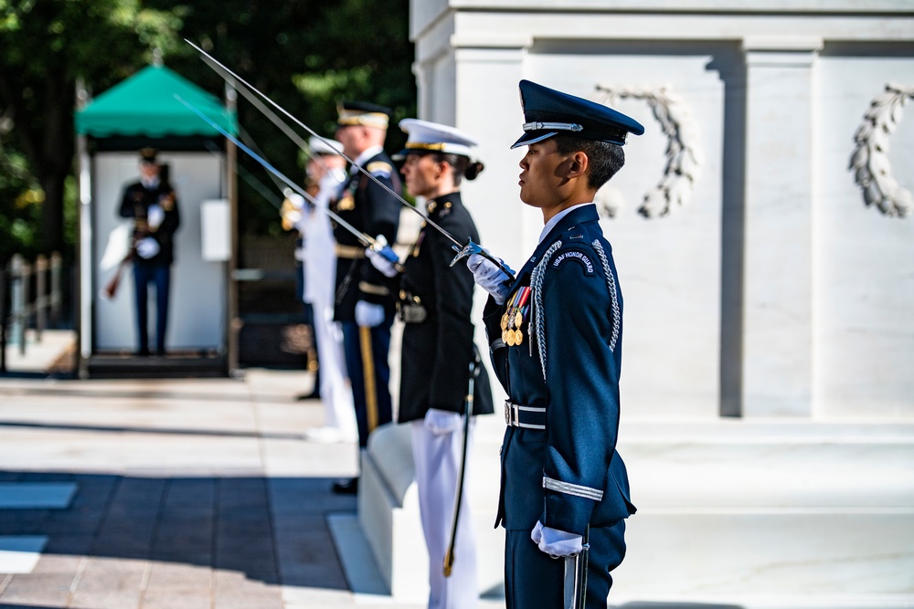 Gen. Bipin Rawat, Chief of Defence Staff of the Indian Armed Forces Participates in an Armed Forces Full Honors Wreath-Laying Ceremony at the Tomb of the Unknown Soldier