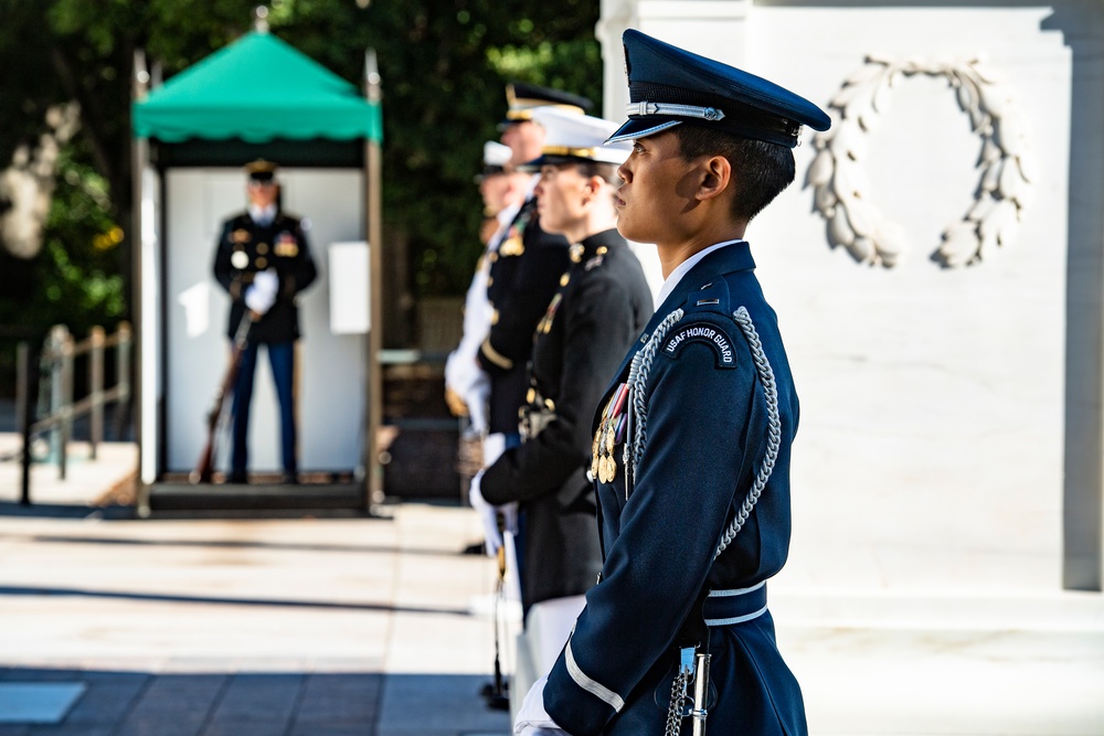 Gen. Bipin Rawat, Chief of Defence Staff of the Indian Armed Forces Participates in an Armed Forces Full Honors Wreath-Laying Ceremony at the Tomb of the Unknown Soldier