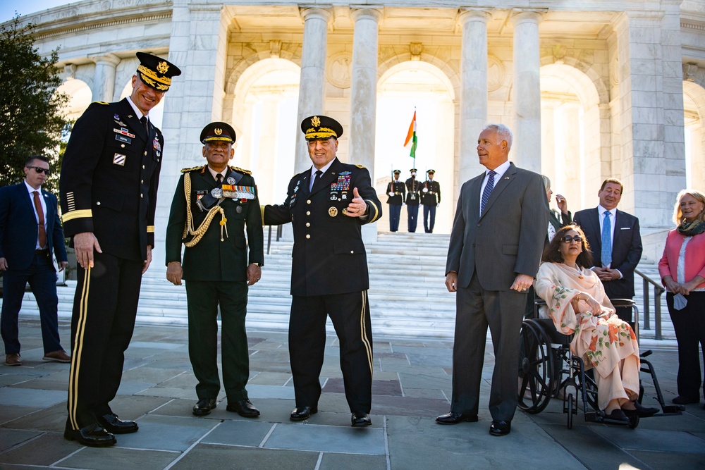 Gen. Bipin Rawat, Chief of Defence Staff of the Indian Armed Forces Participates in an Armed Forces Full Honors Wreath-Laying Ceremony at the Tomb of the Unknown Soldier