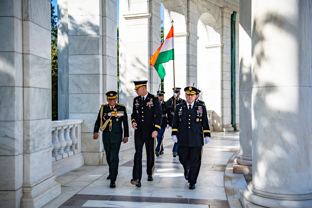 Gen. Bipin Rawat, Chief of Defence Staff of the Indian Armed Forces Participates in an Armed Forces Full Honors Wreath-Laying Ceremony at the Tomb of the Unknown Soldier