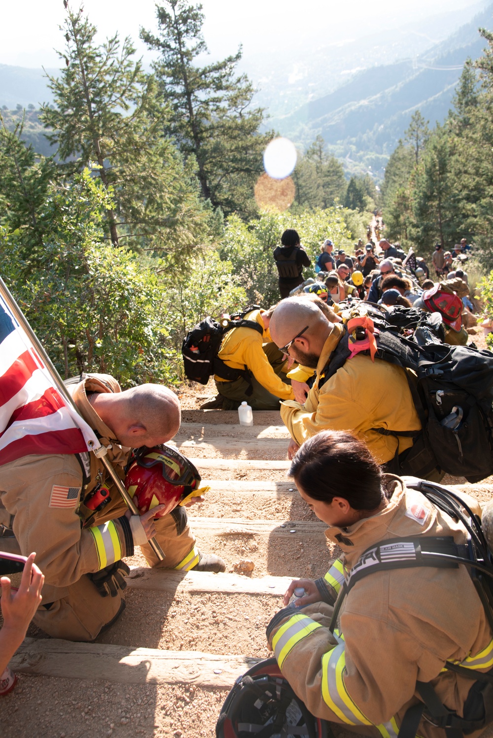 Firefighters climb in honor of the fallen on 9/11