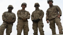 Four-Soldier Team Execute Sling Load Operations