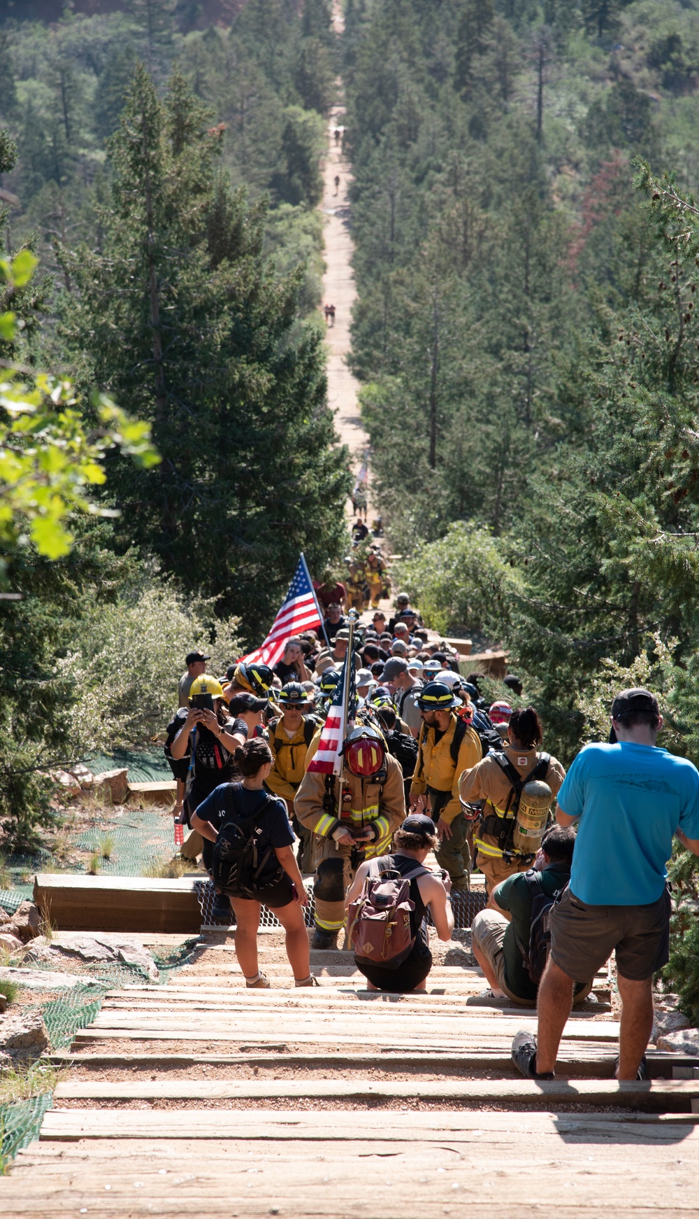 Firefighters climb in honor of the fallen on 9/11