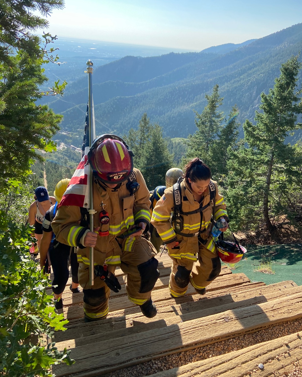 Firefighters climb in honor of the fallen on 9/11