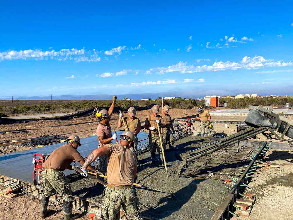 Seabees Build VTOL pad on San Clemente Island