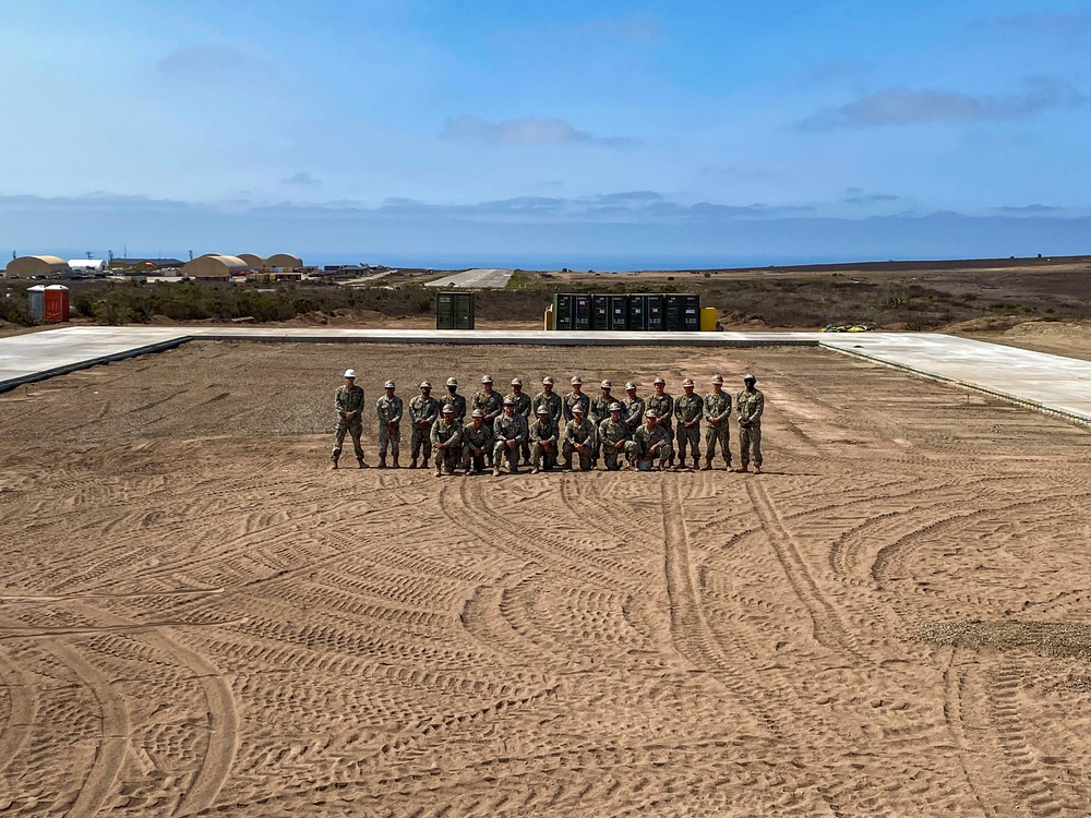 Seabees Build VTOL pad on San Clemente Island