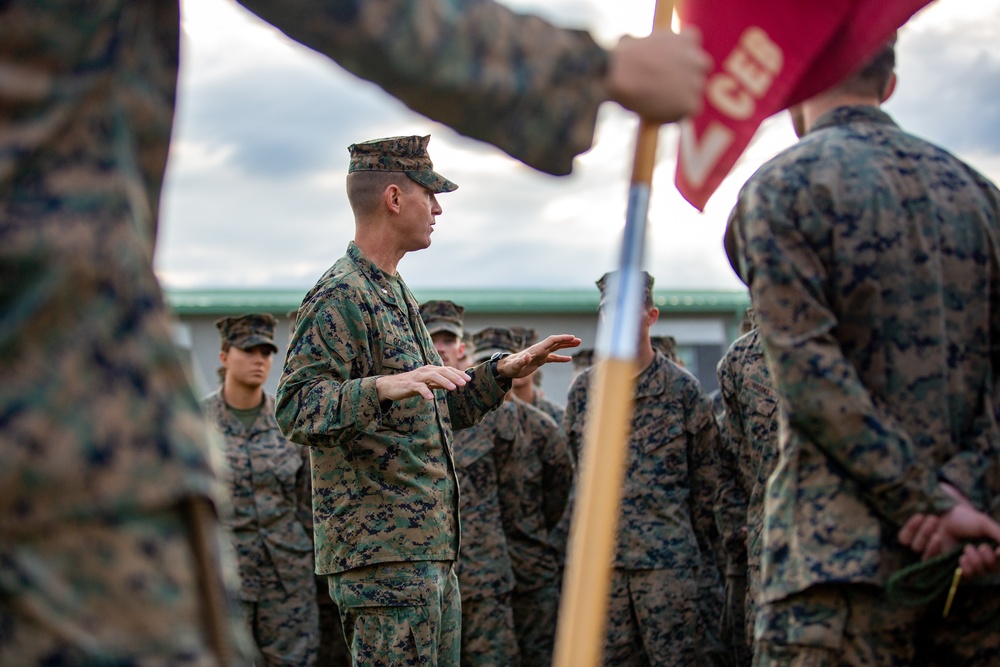 Marines with 3rd Battalion, 6th Marine Regiment receive a French Fourragere