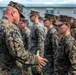 Marines with 3rd Battalion, 6th Marine Regiment receive a French Fourragere