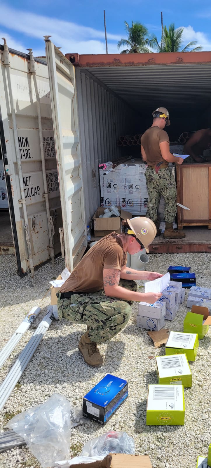 Naval Mobile Construction Battalion 5's Detail Papua New Guinea prepares to build Lombrum Naval Base Dental Facility