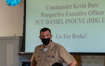PXO of Future USS Daniel Inouye Visits Aliamanu Middle School