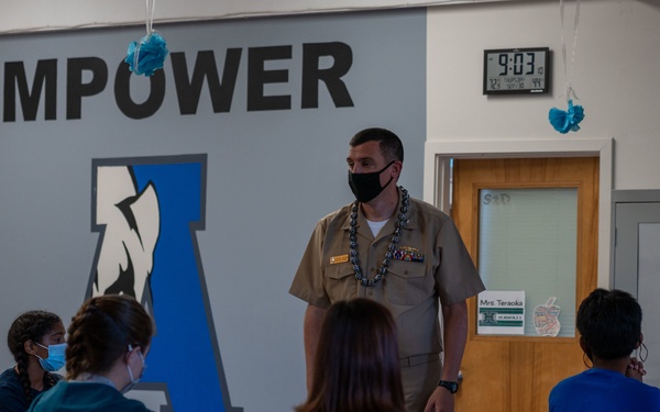 PXO of PCU Daniel Inouye Visits Aliamanu Middle School
