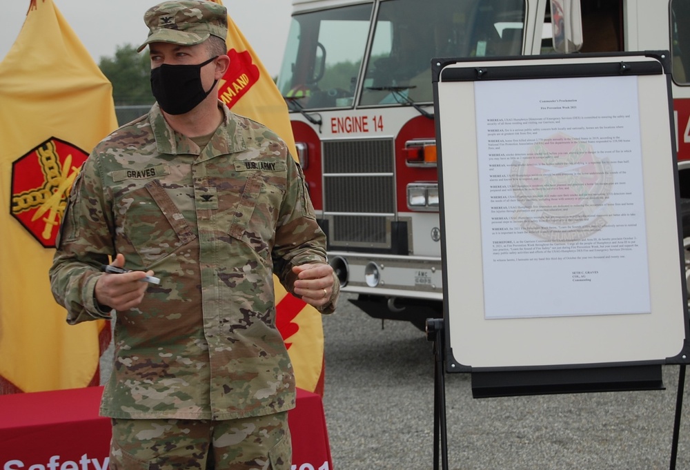 USAG Humphreys command team participates in Fire Prevention Week kickoff