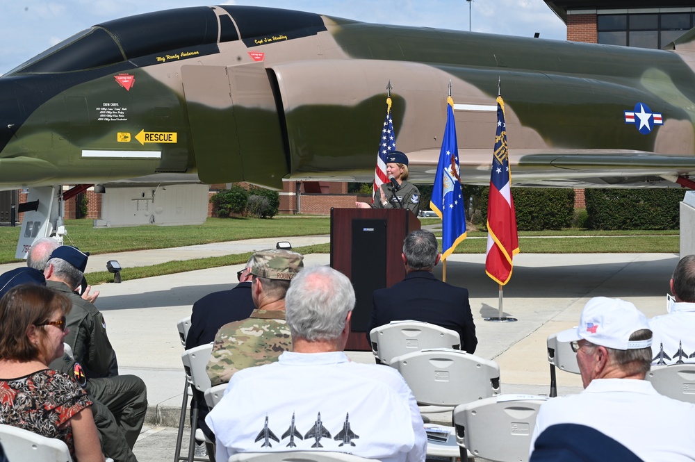 Photo of 80th Anniversary of the 128th and the dedication ceremony of the new F-4 Phantom II static display.