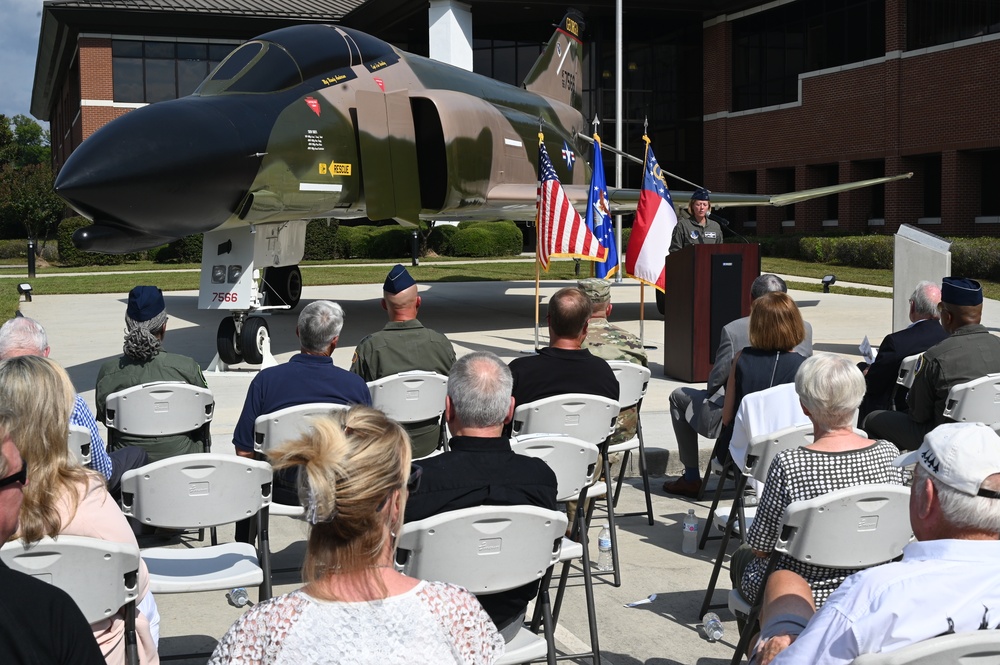 Photo of 80th Anniversary of the 128th and the dedication ceremony of the new F-4 Phantom II static display.