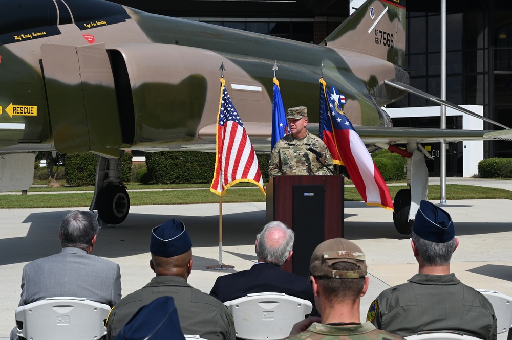 Photo of 80th Anniversary of the 128th and the dedication ceremony of the new F-4 Phantom II static display.