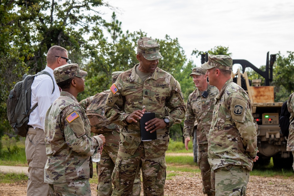 CSM Crosby gathers feedback on Army's Expedited Leader Follower technology