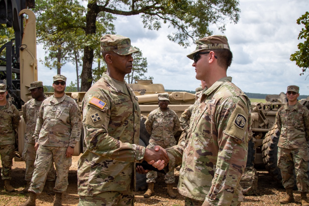 CSM Crosby gathers feedback on Army's Expedited Leader Follower technology