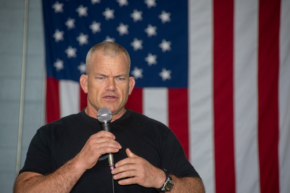 Retired SEAL Jocko Willink returns to Biddle Air National Guard Base