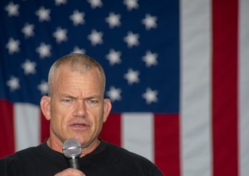 Retired SEAL Jocko Willink returns to Biddle Air National Guard Base