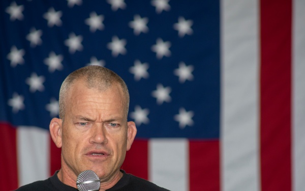 Retired SEAL Jocko Willink returns to Biddle Air National Guard Base
