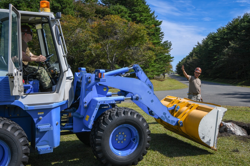 NAVFAC Far East Replaces Flag Pole