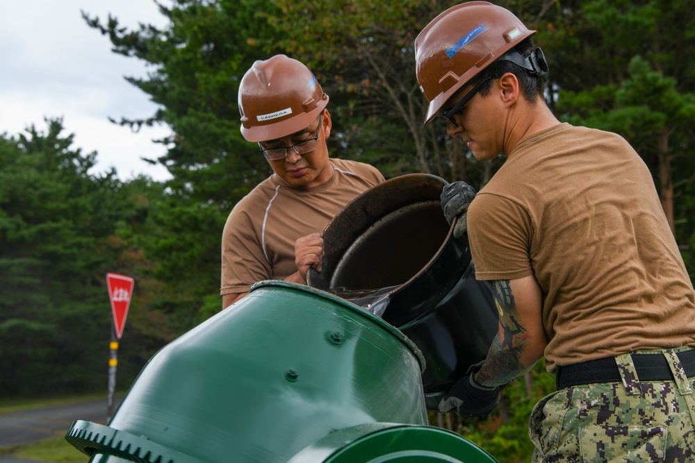 NAVFAC Far East Replaces Flag Pole