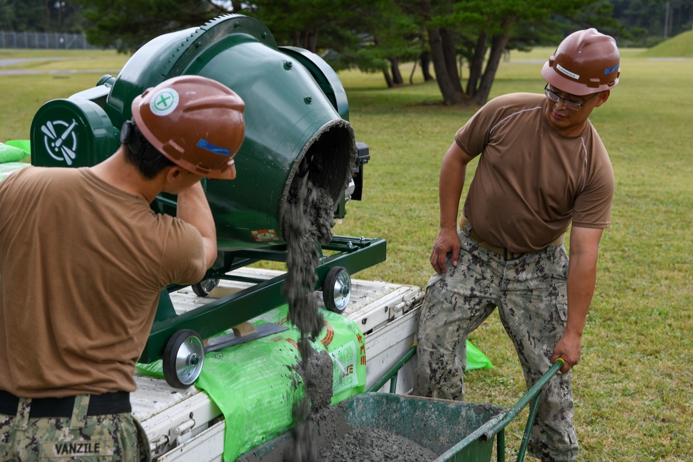 NAVFAC Far East Replaces Flag Pole