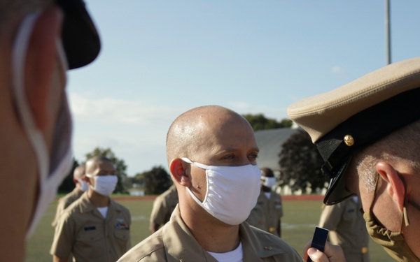 210921-N-XU135-0186 NEWPORT, R.I. (Sept. 21, 2021) OCS uniform inspection